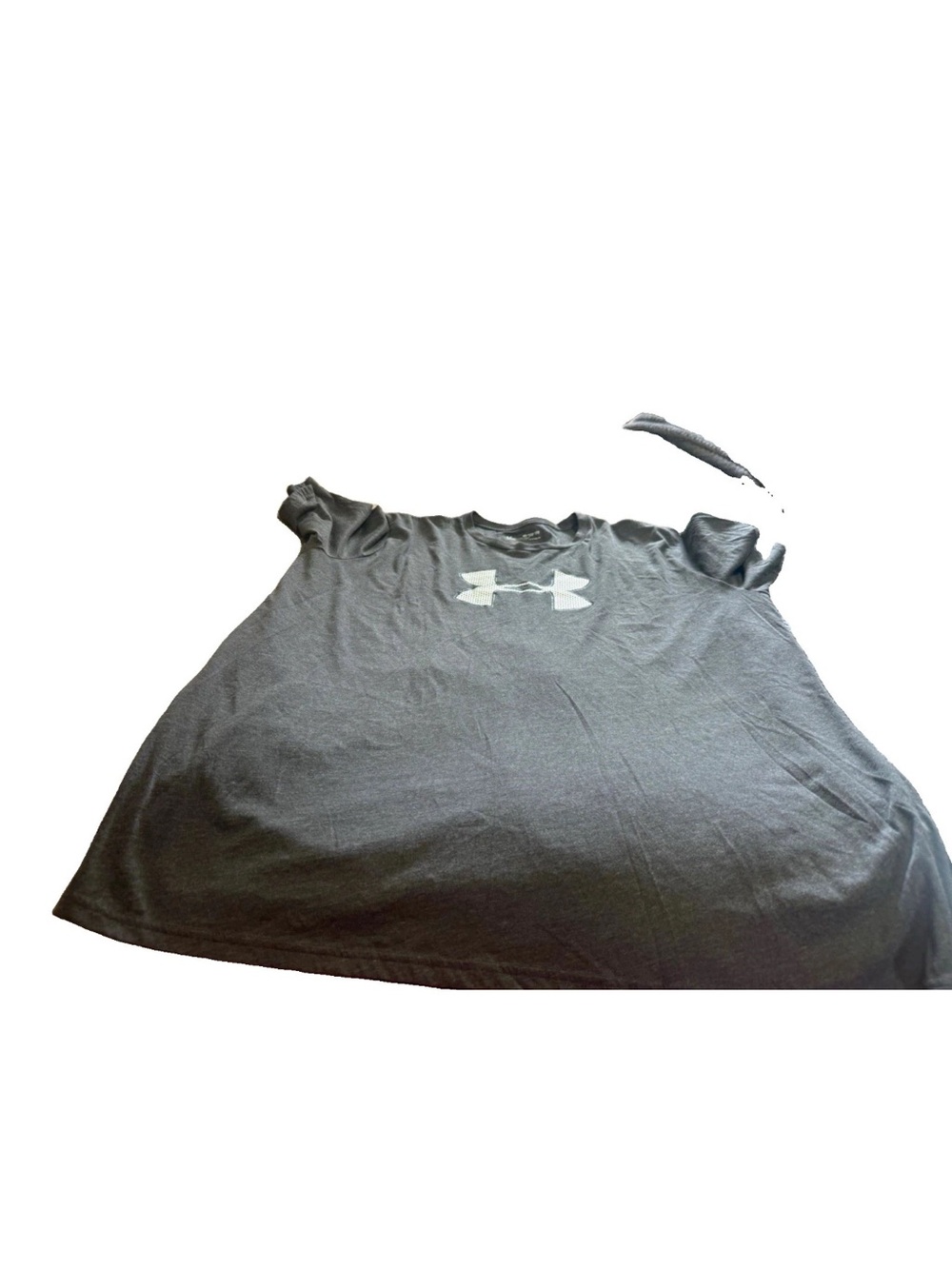 Under Armour HeatGear Mens Gray Loose Crew Neck Short Sleeve Logo Tee 3XL